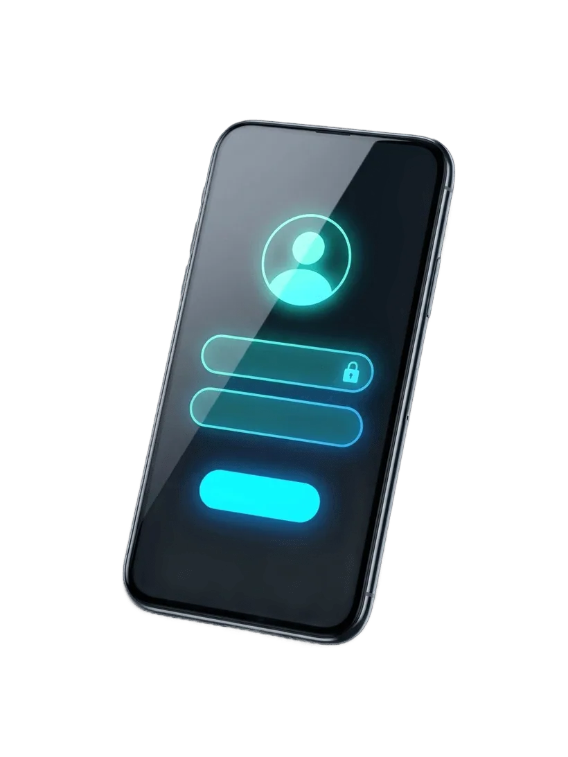 Mostbet login screen on a smartphone